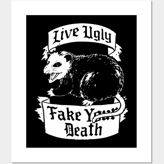 Live Ugly Possum Wall Art by tomatillo